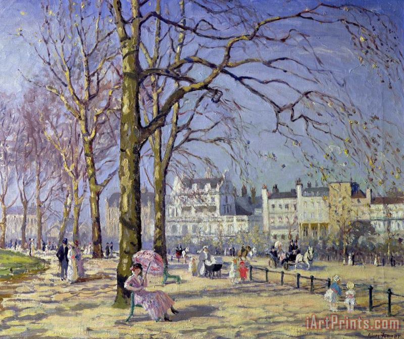 Spring in Hyde Park painting - Alice Taite Fanner Spring in Hyde Park Art Print