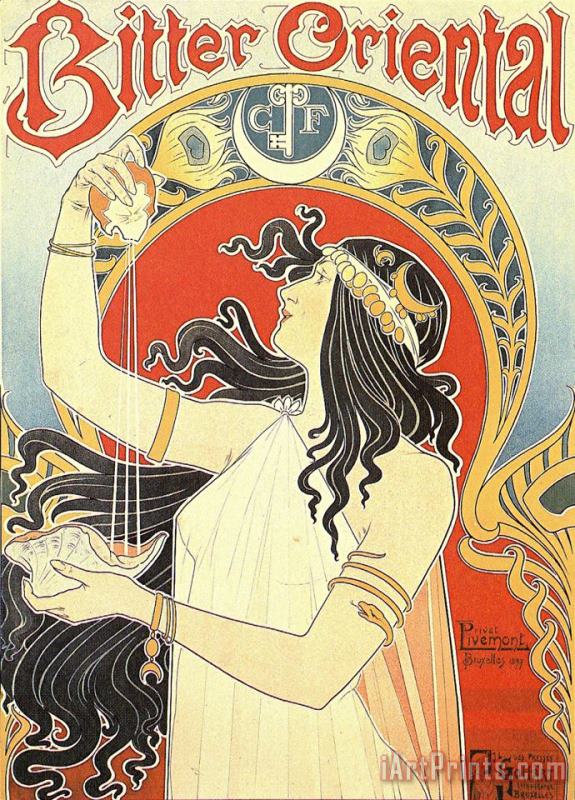 Alphonse Marie Mucha Bitter Oriental Art Print