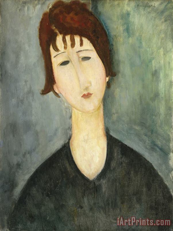 A Woman painting - Amedeo Modigliani A Woman Art Print