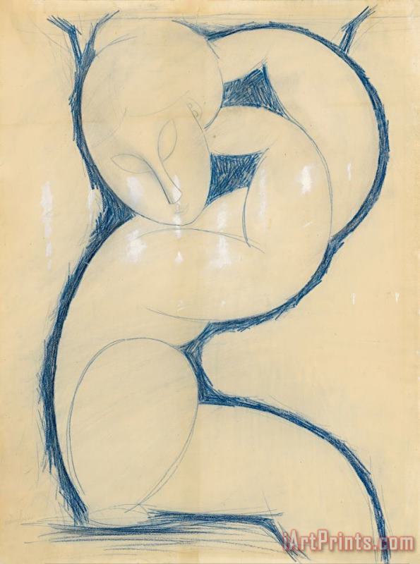 Amedeo Modigliani Caryatid, 1913 Art Print