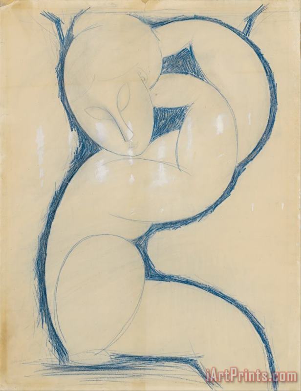 Amedeo Modigliani Caryatid 3 Art Painting