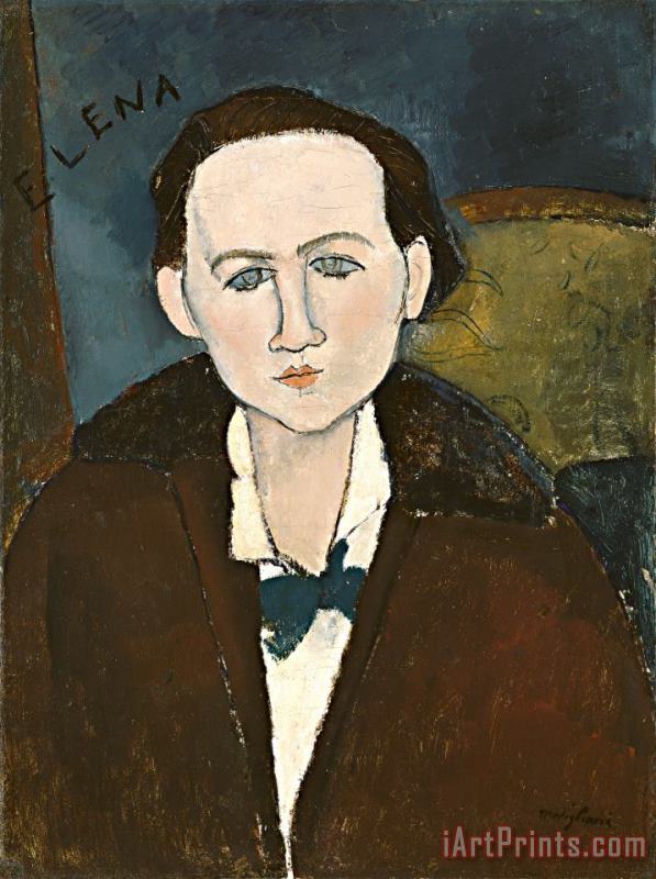 Amedeo Modigliani Elena Pavlowski Art Painting