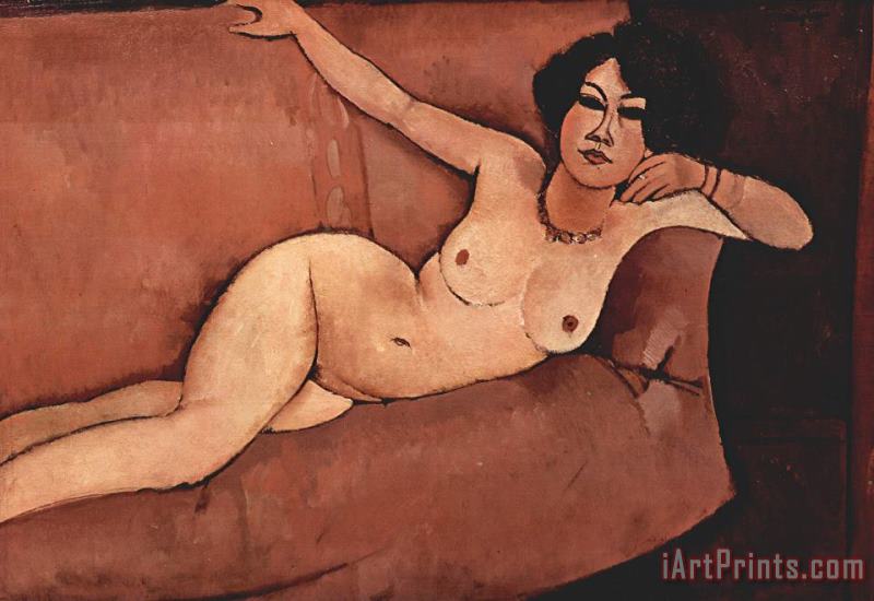 Amedeo Modigliani Nude On Sofa Art Print