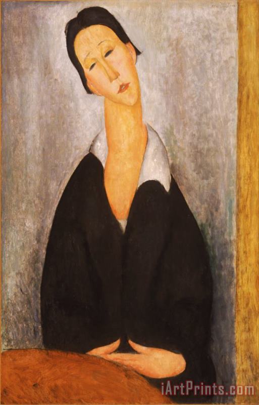Portrait of a Polish Woman painting - Amedeo Modigliani Portrait of a Polish Woman Art Print