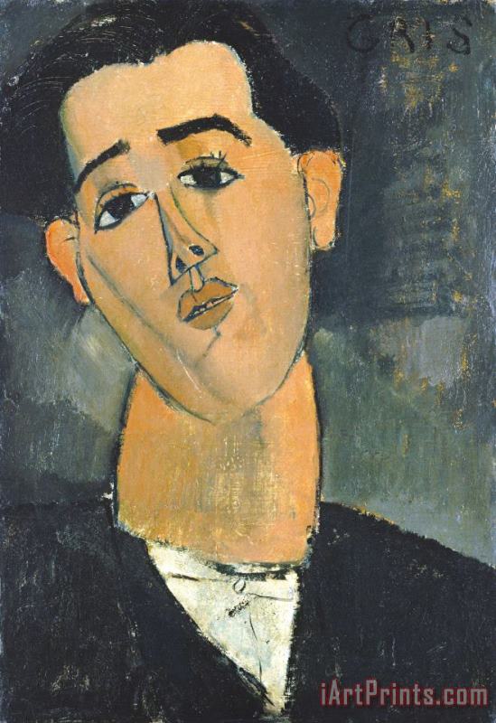 Portrait of Juan Gris painting - Amedeo Modigliani Portrait of Juan Gris Art Print