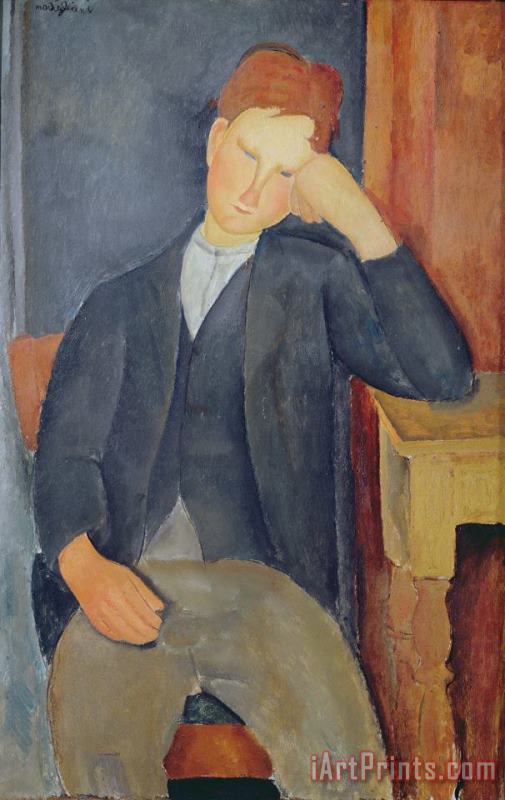 The young apprentice painting - Amedeo Modigliani The young apprentice Art Print