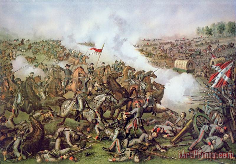 American School Battle of Five Forks Virginia 1st April 1865 Art Painting