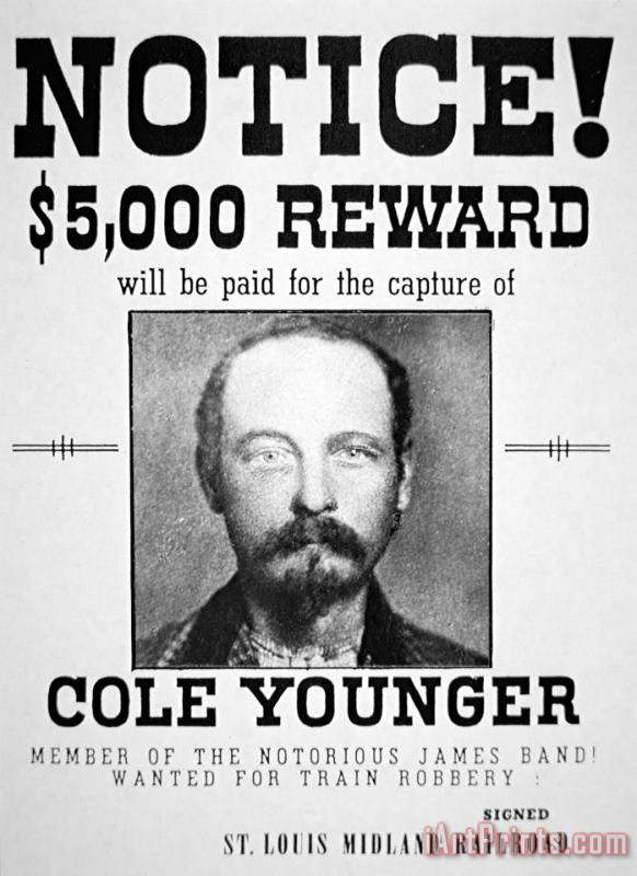 Reward poster for Thomas Cole Younger painting - American School Reward poster for Thomas Cole Younger Art Print