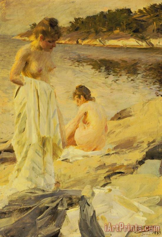 Anders Leonard Zorn The Bathers Art Painting