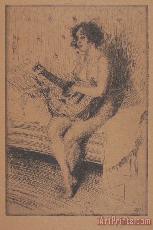Anders Zorn The Guitar Player Art Painting