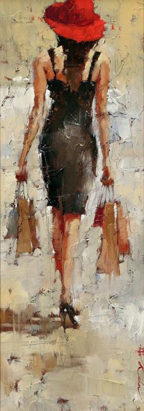Retail Therapy painting - Andre Kohn Retail Therapy Art Print