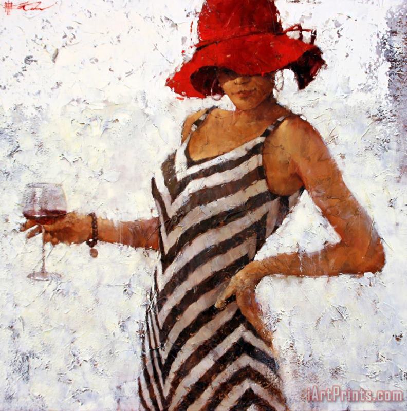 Andre Kohn Rhapsody on The Theme of Vintage Bordeaux Art Painting