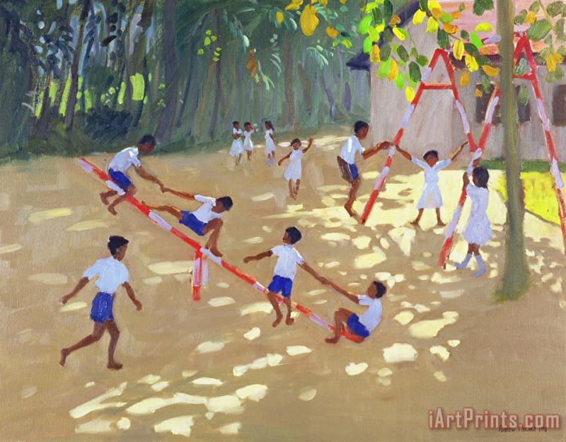 Playground Sri Lanka painting - Andrew Macara Playground Sri Lanka Art Print