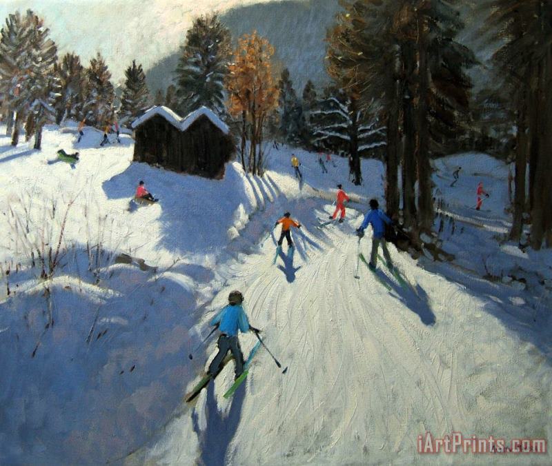 Andrew Macara Two mountain huts Art Painting