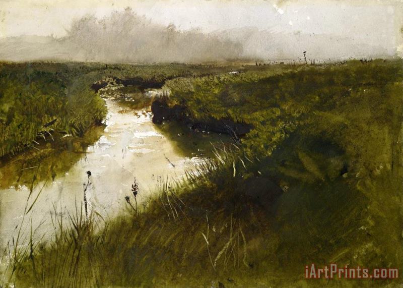 Wessaweskeag 1962 painting - andrew wyeth Wessaweskeag 1962 Art Print
