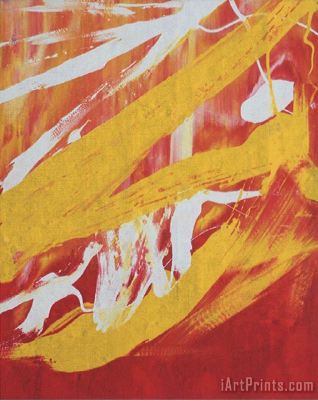 Andy Warhol Abstract Painting C 1982 Yellow Red White Art Print