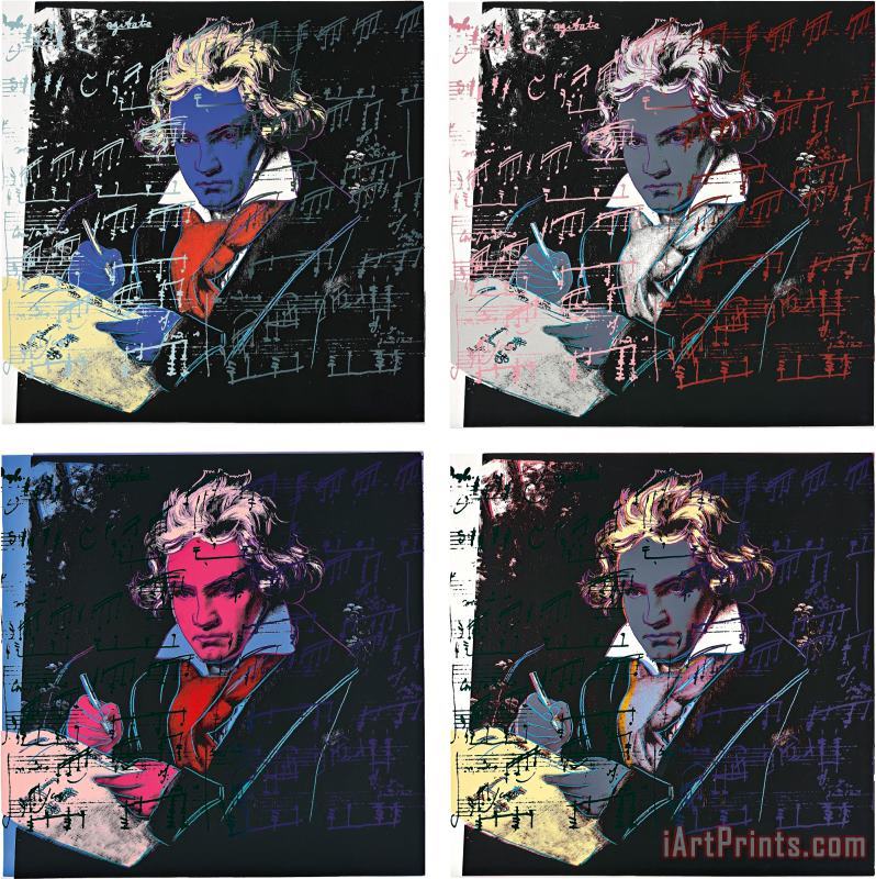 Andy Warhol Beethoven X 4 Art Print