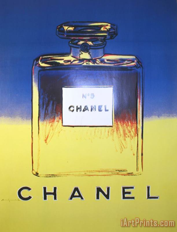 Andy Warhol Chanel Yellow And Blue Art Print