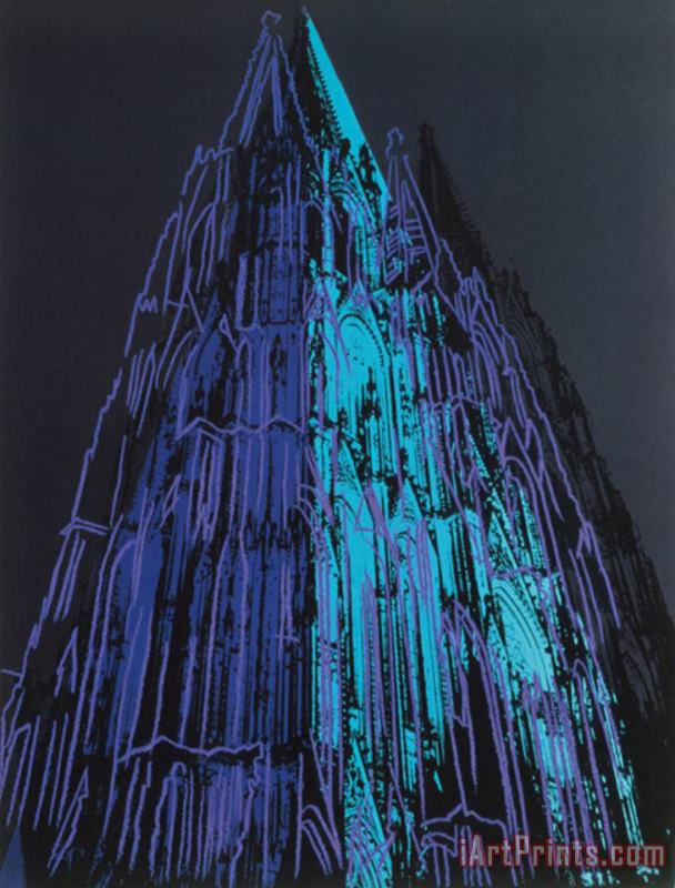 Andy Warhol Cologne Cathedral C 1985 Blue Art Painting