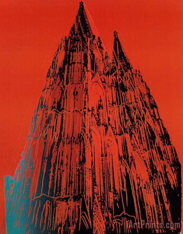 Andy Warhol Cologne Cathedral C 1985 Red Art Painting