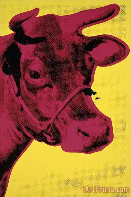 Andy Warhol Cow C 1966 Yellow And Pink Art Print