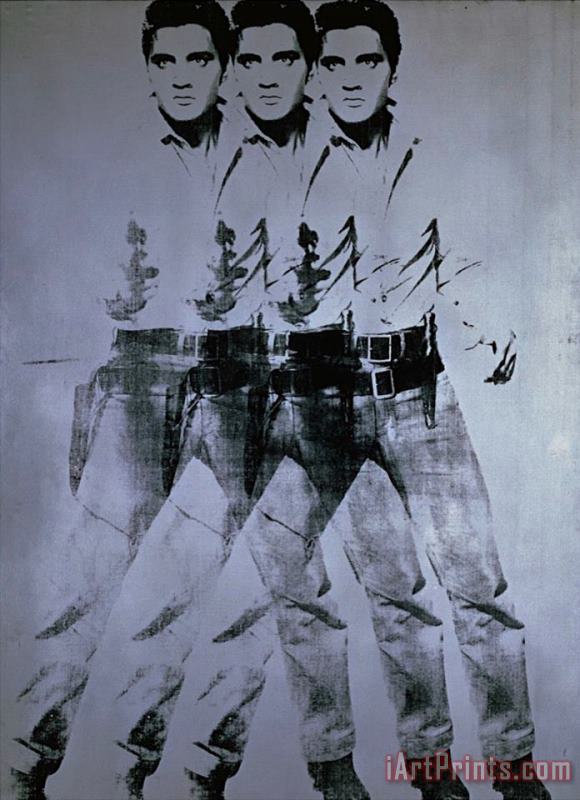 Elvis 1963 Triple Elvis painting - Andy Warhol Elvis 1963 Triple Elvis Art Print