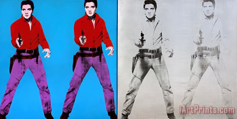 Andy Warhol Elvis I And II 1964 Art Painting