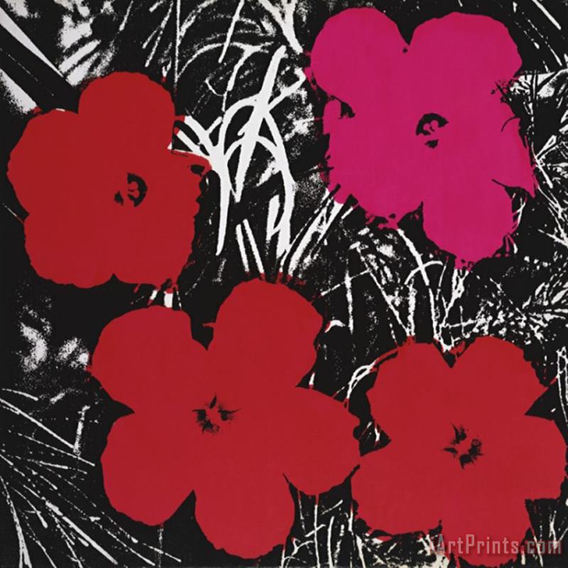 Flowers Red And Pink C 1964 painting - Andy Warhol Flowers Red And Pink C 1964 Art Print