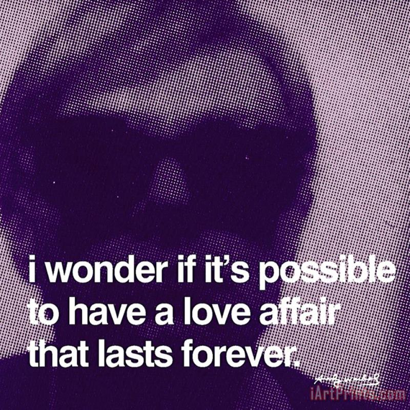 Love Affair painting - Andy Warhol Love Affair Art Print