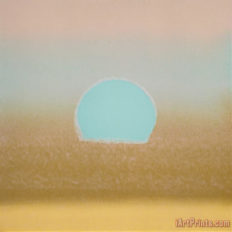 Andy Warhol Sunset C 1972 40 40 Gold Blue Art Painting