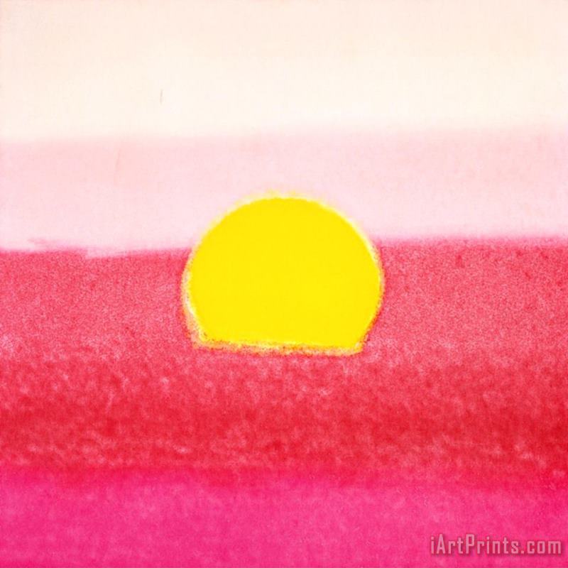 Andy Warhol Sunset C 1972 40 40 Pink Art Painting