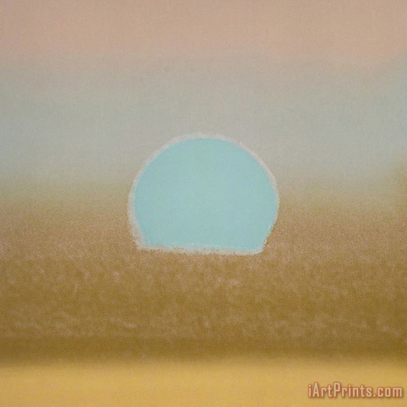 Andy Warhol Sunset C 1972 Gold Blue Art Painting