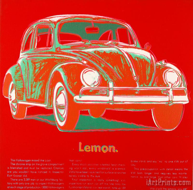 Volkswagen painting - Andy Warhol Volkswagen Art Print
