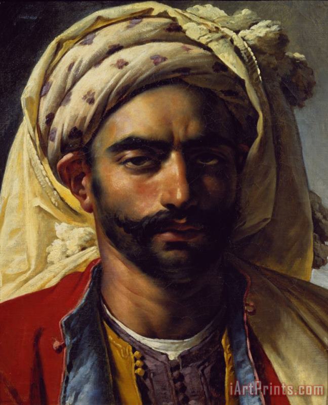 Anne Louis Girodet de Roucy-Trioson Portrait of Mustapha Art Painting