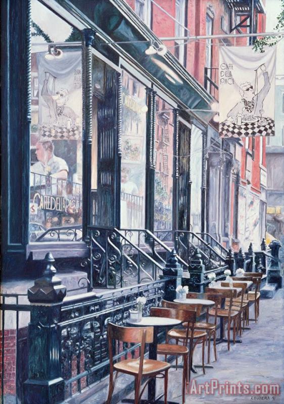Anthony Butera Cafe Della Pace East 7th Street New York City Art Painting