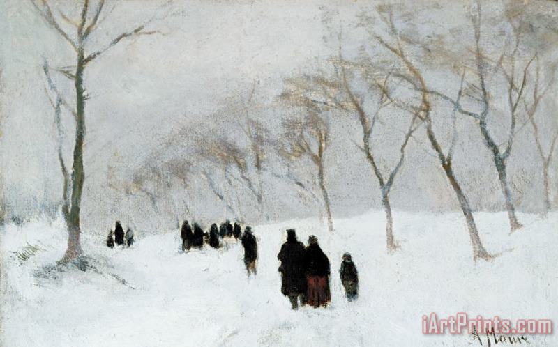 Anton Mauve Snow Storm Art Painting