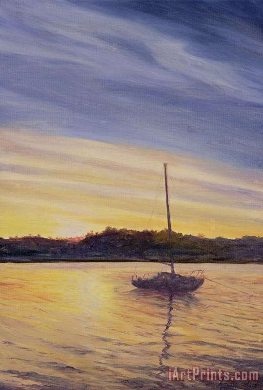 Boat at Rest painting - Antonia Myatt Boat at Rest Art Print