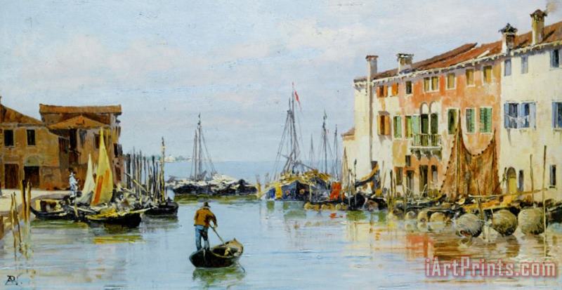 Antonietta Brandeis A Venetian Bay Art Painting
