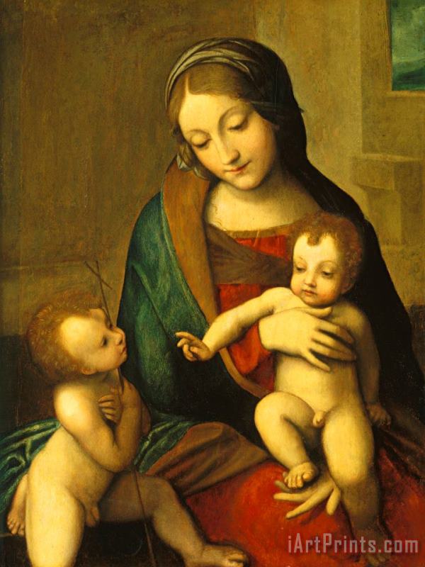 Madonna And Child With The Infant Saint John painting - Antonio Allegri Correggio Madonna And Child With The Infant Saint John Art Print