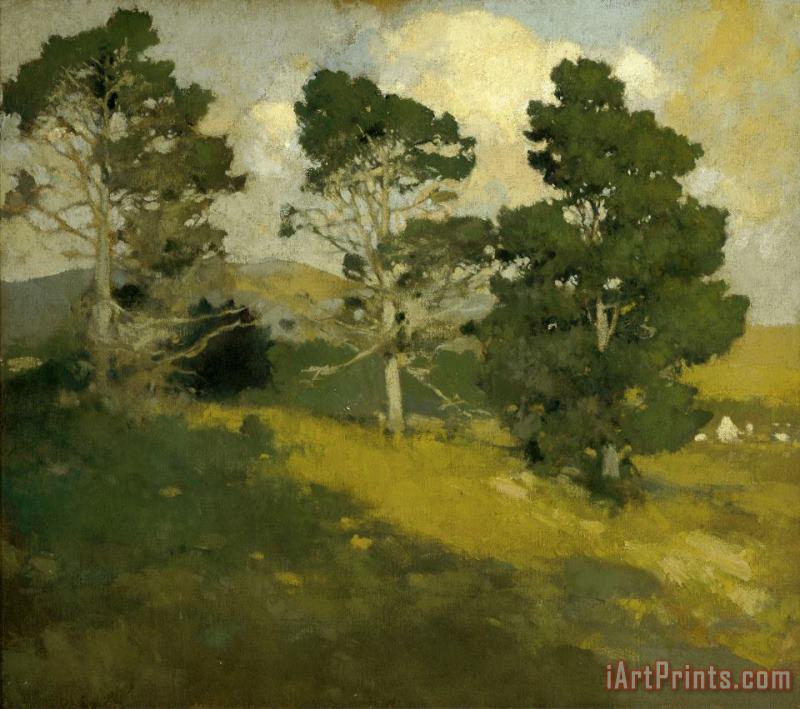 Arthur Frank Mathews Monterey Pines Art Painting