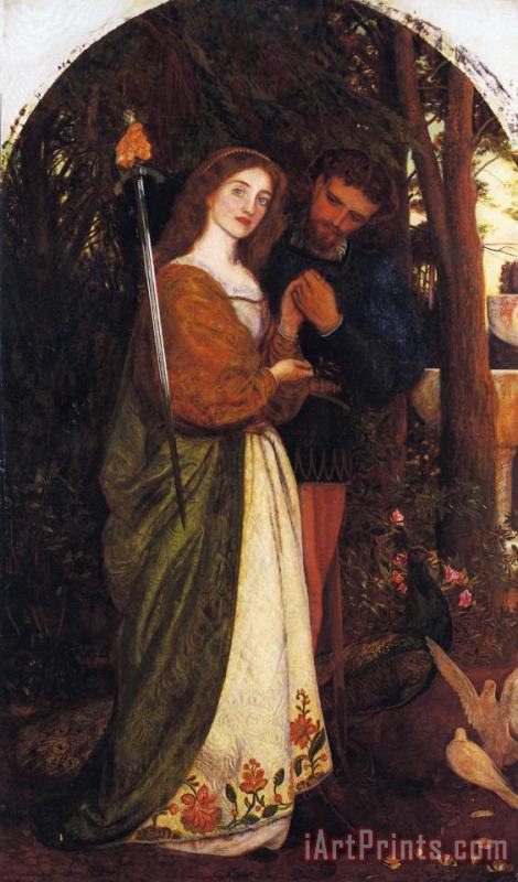 The Guarded Bower painting - Arthur Hughes The Guarded Bower Art Print