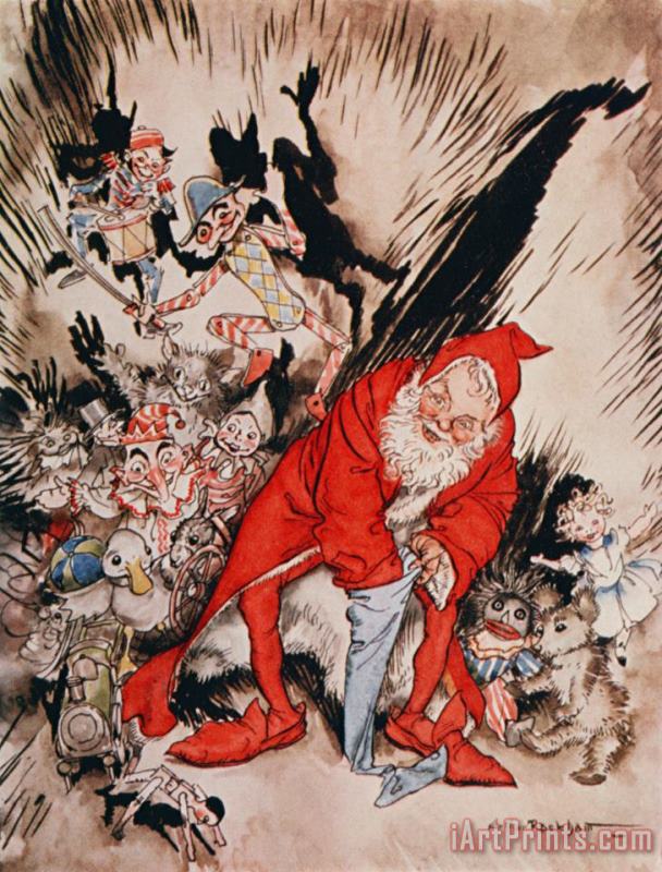 The Night Before Christmas painting - Arthur Rackham The Night Before Christmas Art Print