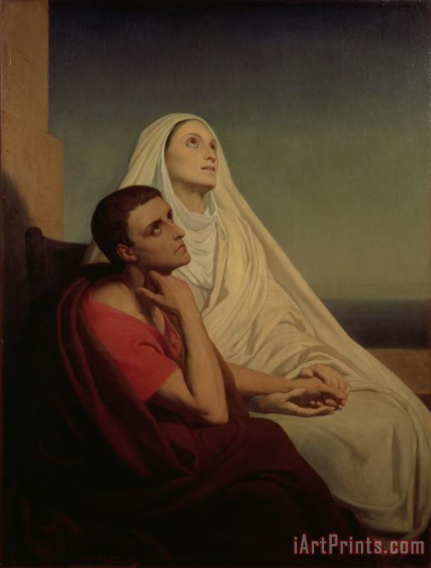 Ary Scheffer St Augustine and his mother St Monica Art Print