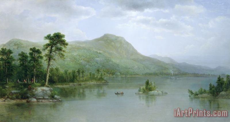 Black Mountain from the Harbor Islands - Lake George painting - Asher Brown Durand Black Mountain from the Harbor Islands - Lake George Art Print