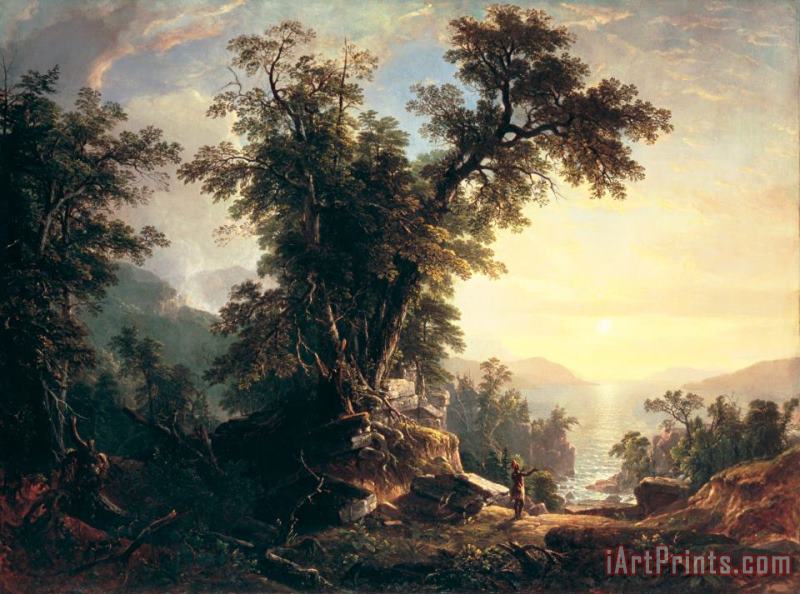 The Indian's Vespers painting - Asher Brown Durand The Indian's Vespers Art Print