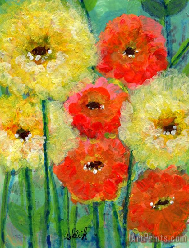 Ashleigh Dyan Moore Bright Colored Flowers Shine Art Print