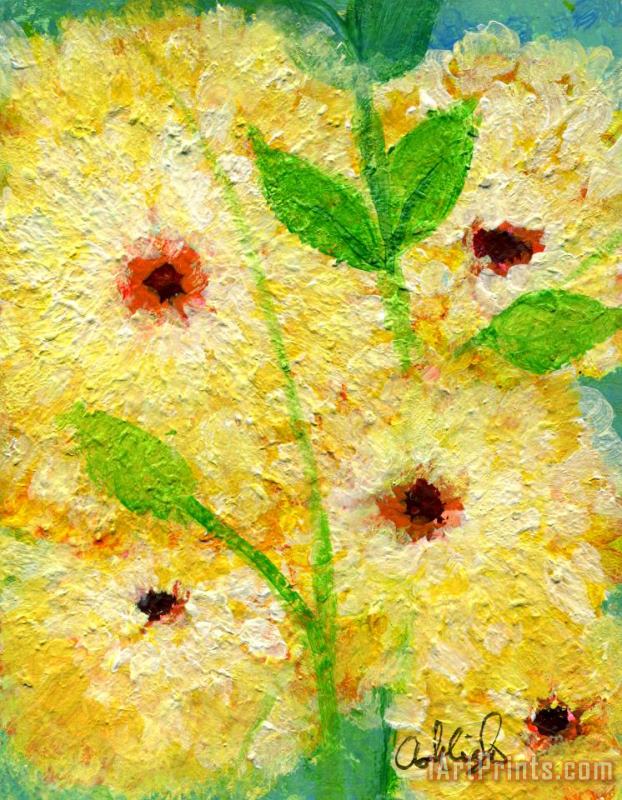 Ashleigh Dyan Moore Yellow Flowers Laugh in Joy Art Print