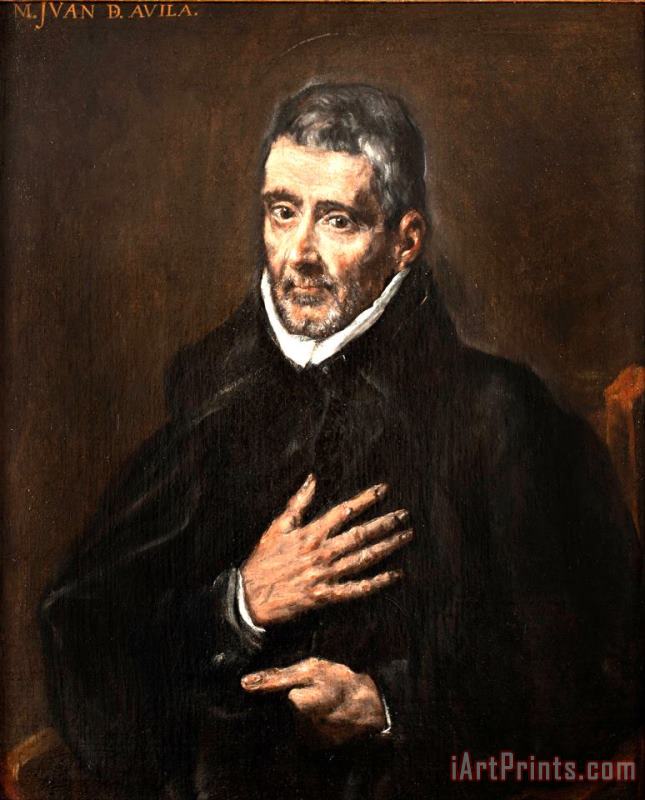 Attributed to El Greco Portrait of Juan De Avila Art Painting