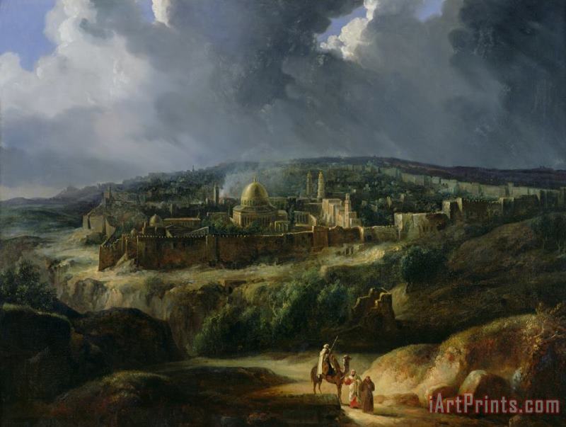 Auguste Forbin View of Jerusalem from the Valley of Jehoshaphat Art Painting