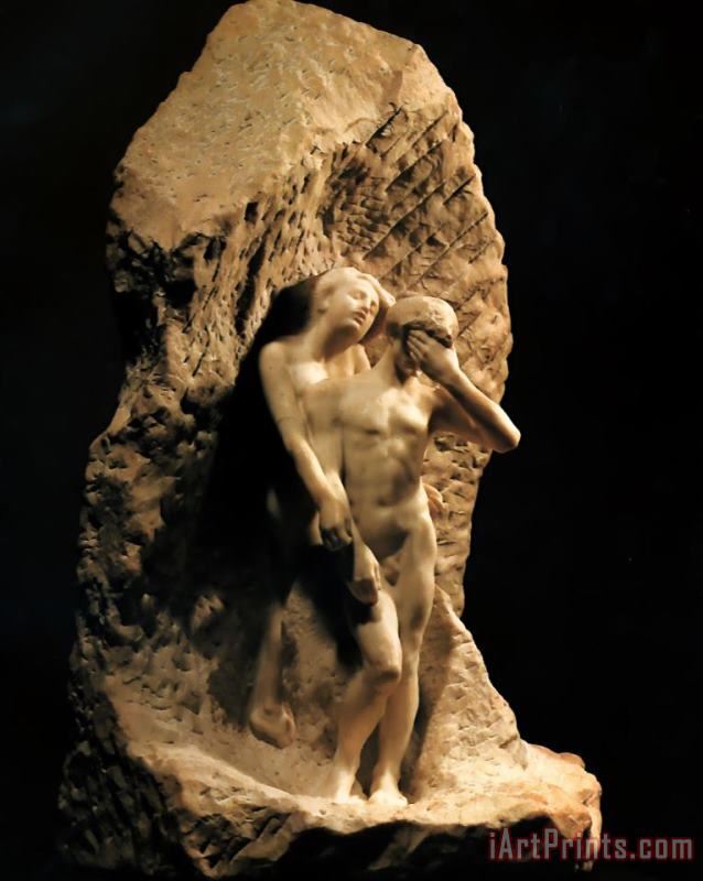 Auguste Rodin Adam And Eve Expelled From Paradise Art Painting